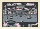 Nesten fremme by Hariton Pushwagner, 1980, Serigrafi, sold Oct 2026