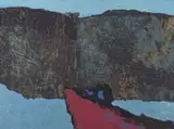 Den røde slepebåten by Knut Rumohr, 1996, Olje på lerret, sold Oct 2026