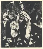 Fra kafeen by Ludvig Eikaas, 1956, Tresnitt, sold Oct 2026