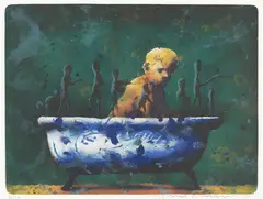 Badekaret by Håkon Gullvåg, 2009, Litografi, sold Oct 2026