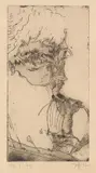 Selvportrett by Horst Janssen, 1972, Radering, sold Oct 2026