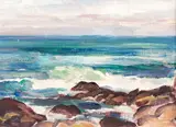 Atlantic Surf by Sir William MacTaggart Pprsa Ra Frse HonRSW Lld, oil on board, sold May 2014