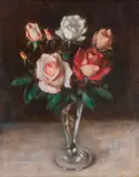 Floral Study by William Hunter, oil on canvasboard, offered May 2014