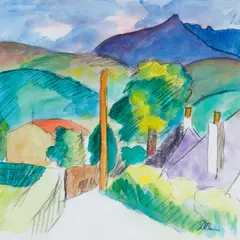 Arisaig by Donald Bain, watercolour, sold May 2014