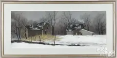 winter landscape by Barclay Rubincam, pastel, sold Oct 2026