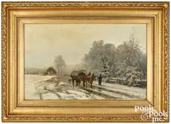winter landscape by Anders Andersen-Lundby, oil on canvas, offered Oct 2026