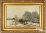 winter landscape by Anders Andersen-Lundby, oil on canvas, offered Oct 2026
