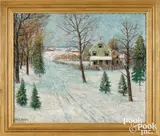 The Road Winter by Walter Emerson Baum, oil on canvas laid on board, sold Oct 2026