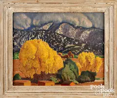 Western landscape by Ernest L. Blumenschein, oil on canvas, sold Oct 2026