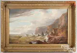 rocky coast with figures by Alexander F. Loemans, oil on canvas, offered Oct 2026