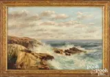 rocky coastline by Xanthus Russell Smith, oil on canvas, sold Oct 2026