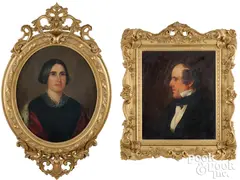 portraits of James Burd Patterson and Mary Matilda Patterson of Pottsville by Mary Jane Peale, oil on canvas, sold Oct 2026