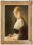 portrait of a young woman Amber by Thomas Martine Ronaldson, oil on canvas, sold Oct 2026