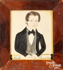 portrait of Hamlin F. Johnson (1825-1917) of Brooklyn by Jane Anthony Davis, watercolor, sold Oct 2026