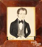 portrait of Hamlin F. Johnson (1825-1917) of Brooklyn by Jane Anthony Davis, watercolor, sold Oct 2026
