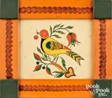 fraktur with distelfink by David Y. Ellinger, watercolor, sold Oct 2026
