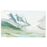 Untitled by Frank Follmer, oil on trimmed canvas board, Winter Landscape with Mountains and Stream, circa 1930's, offered Aug 2023