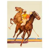 Untitled by Frank Follmer, oil on canvas laid on board, Polo Match, circa 1930's, sold Aug 2023