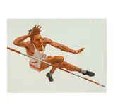 Untitled by Frank Follmer, oil on canvas laid on board, HIgh Jump, circa 1930's, offered Aug 2023