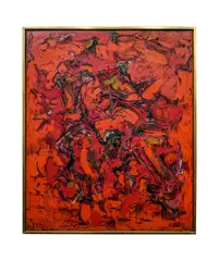 Red by Alexandre Istrati, 1957, oil on canvas, sold Nov 2018