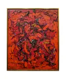 Red by Alexandre Istrati, 1957, oil on canvas, sold Nov 2018