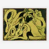 L'Oreille interne by Pierre Alechinsky, 1978, acrylic on paper laid down on canvas, sold Jun 2019