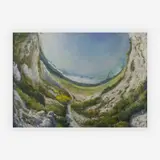 Paysage avec Canal by Olivier O. Olivier, 1986, pastel on paper, sold Jun 2019