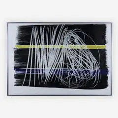 P. 1970 A.17 by Hans Hartung, 1970, acrylic on carton, sold Jun 2019