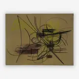 Abstract Composition by Hans Hartung, 1947, pastel on paper, sold Jun 2019