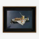 Levitational Realism (fast food) by Gary T. Erbe, 1979, oil on canvas, sold Jun 2019