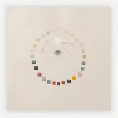 Untitled (Circle) by David Shapiro, mixed media - acrylic, pencil, watercolor, sold Jun 2019