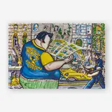 Sunday Funnies by Red Grooms, 1985, lithograph and photolithograph, sold Jun 2019
