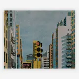 Untitled (Red Light) by Yvonne Jacquette, 1974, lithograph, sold Jun 2019