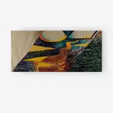 Crosscut Watershed by Karen Kunc, 1988, woodcut, sold Jun 2019