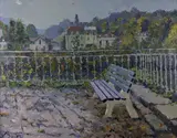 View of a Park by Pierre Bittar, oil on canvas, sold Feb 2019