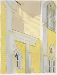 Yellow Church Windows by David Dewey, watercolor, sold Feb 2019
