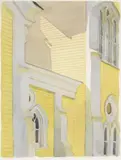 Yellow Church Windows by David Dewey, watercolor, sold Feb 2019