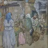 East Side Study by Jerome Myers, pastel on paper, sold Feb 2019