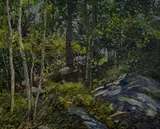 Summer Woodland by Edward Willis Redfield, oil on canvas, sold Feb 2019