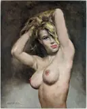 Nude by Pál Fried, oil on canvas, sold Feb 2019
