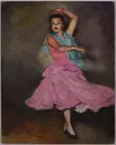 Flamenco by Pál Fried, oil on canvas, sold Feb 2019