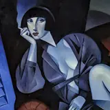 Untitled (woman in robe) by Gary Kelley, oil on canvas, sold Feb 2019