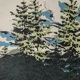 From Zeke's place, Maine Landscape #67 by Neil Welliver, lithograph, sold Feb 2019