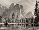 Cathedral Spires and Rocks, Late Afternoon, Yosemite National Park, California by Ansel Adams, gelatin silver print, sold Feb 2019
