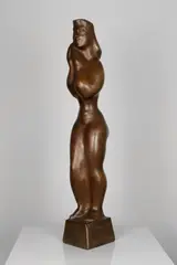 Standing Woman by Chaim Gross, wood, sold Feb 2019