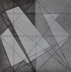 LF-SF #4 by Jack Tworkov, 1979, etching, sold Apr 2019