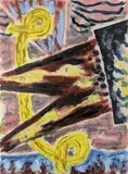 Sweet Home III by Gregory Amenoff, woodcut in colors, sold Apr 2019