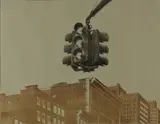 Traffic Light by Yvonne Jacquette, 1973, lithograph, sold Apr 2019