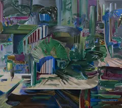 Untitled by Larry Dinkin, serigraph, sold Apr 2019