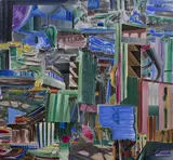 Untitled by Larry Dinkin, serigraph, sold Apr 2019